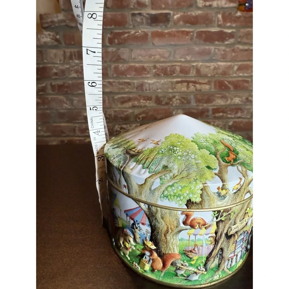 Churchill's Woodland Fair Animal Embossed‎ Tin Empty Canister Collectible
